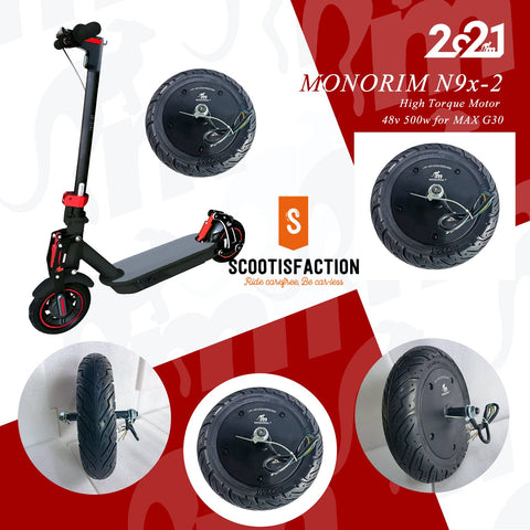 Monorim Official Motor assembled 10" solid tyre 48v 500w for G30 MAX Electric scooter